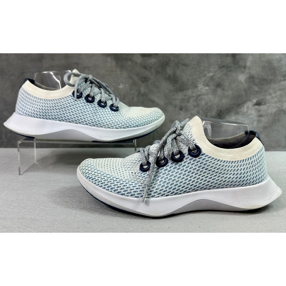 Allbirds Women's Tree Dasher White & Blue sz 9.5 (S2280)